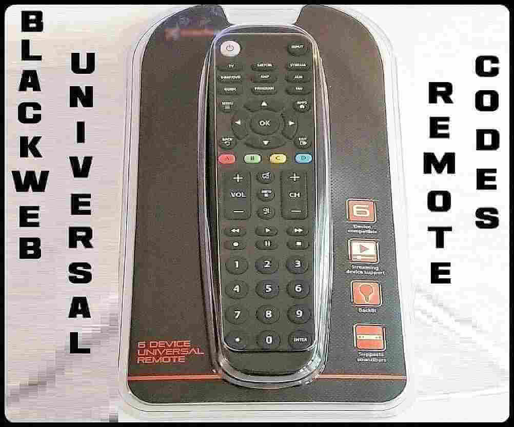 Lista de códigos de Blackweb Universal Remote Tus Códigos