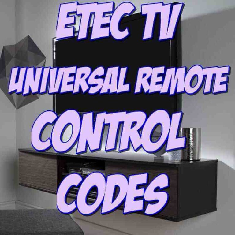 Guía de configuración y códigos del control remoto universal ETec TV